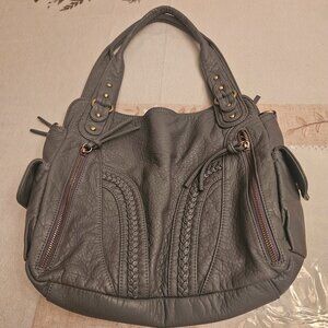 Montana West Teal Washed Leather Concealed Carry Shoulder Purse